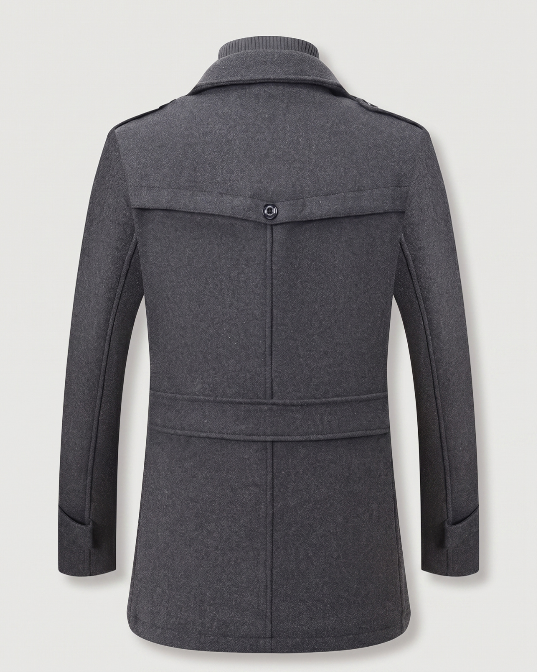 Cappotto da Uomo con Zip e Collo Alto