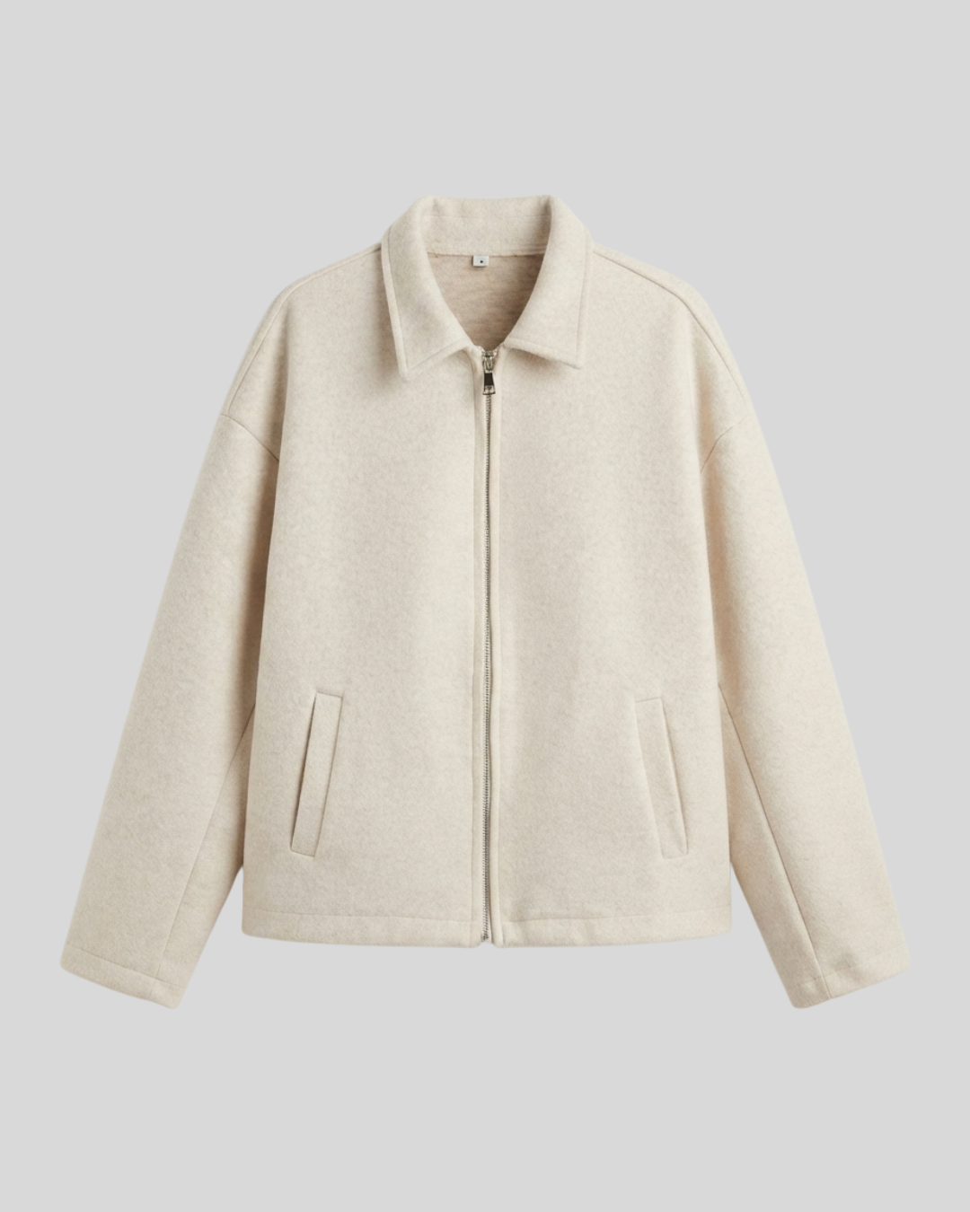 Giacca Donna Marrone con Colletto Classico e Chiusura con Zip