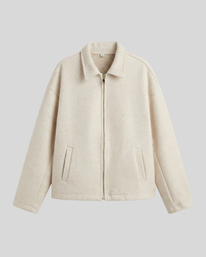 Giacca Donna Marrone con Colletto Classico e Chiusura con Zip