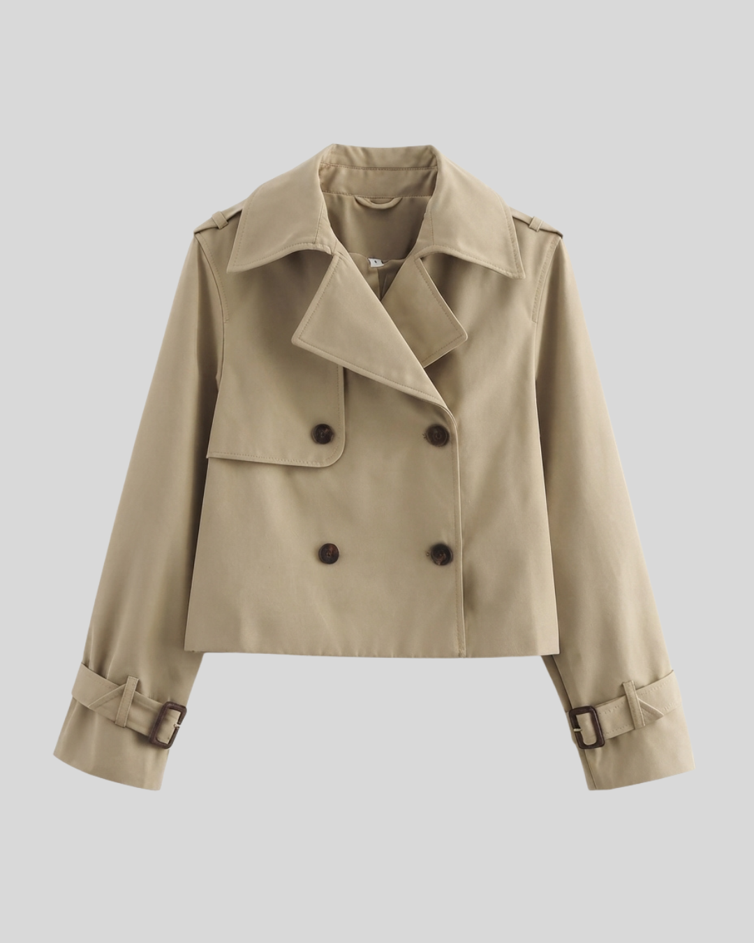 Giacca Corta Donna Trench Doppio Petto Colori Disponibili