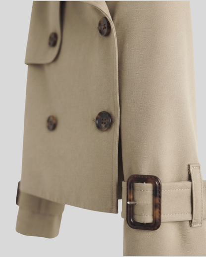Giacca Corta Donna Trench Doppio Petto Colori Disponibili