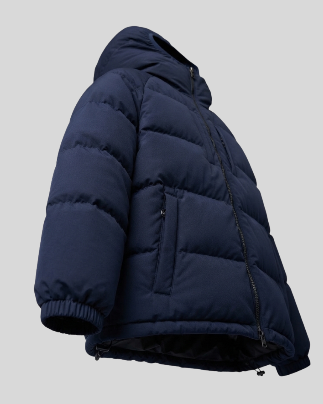 Giacca Uomo Reversibile 2 in 1 Imbottita Blu e Camouflage con Cappuccio