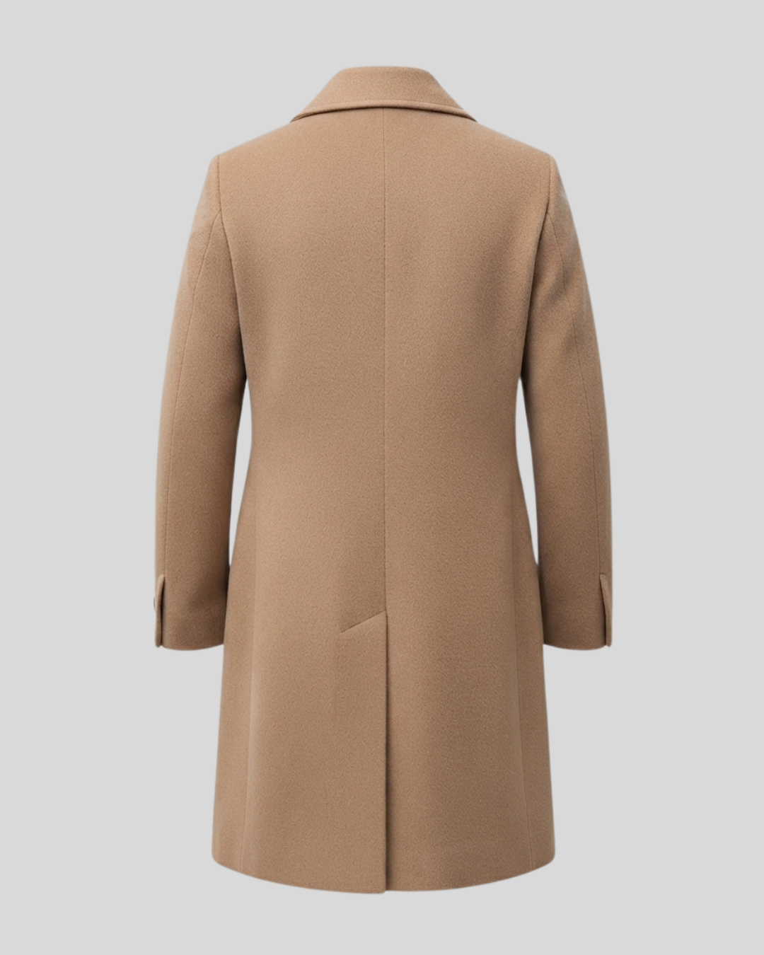Cappotto Uomo Doppiopetto Lungo Elegante con Revers e Tasche Laterali
